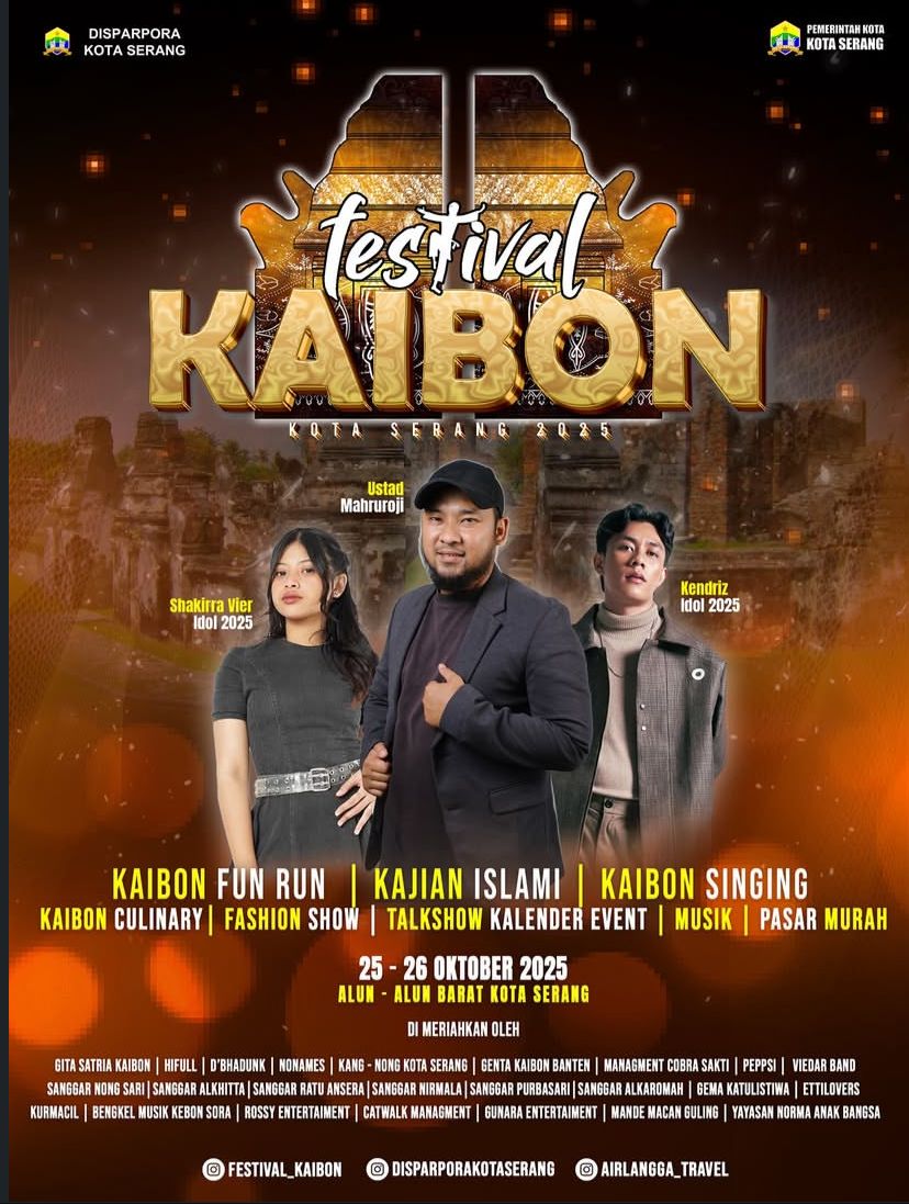 Festival Kaibon 2025 Siap Meriahkan Kota Serang